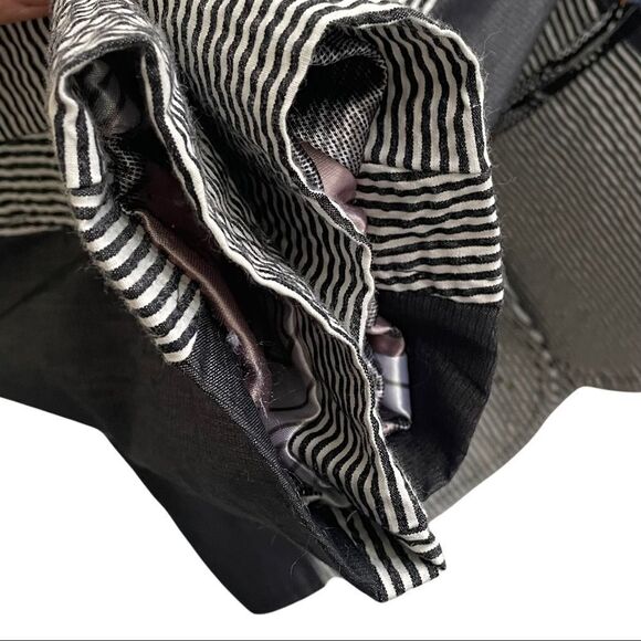 St-martins Cotton Striped Blazer Embellished Butterfly Embroidery Black White 36 - Picture 12 of 13